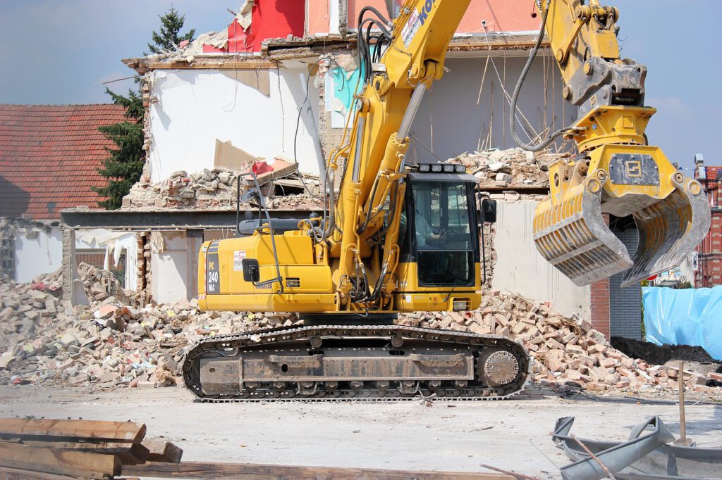 excavators, demolition, construction vehicle