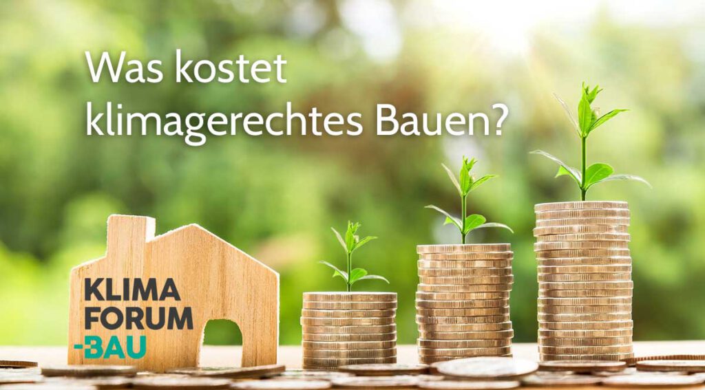 In unserem ersten Fachworkshop setzten wir uns mit den Kosten für klimagerechtes bzw. nachhaltiges Bauen auseinander. Foto: Nattanan Kanchanaprat/Pixabay, Montage: Jan Holubek/THE-C2