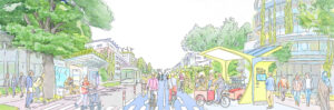 Wie sieht die „Grüne Stadt der Zukunft“ aus? Das gleichnamige Projekt entwickelte dazu Ideen am Beispiel der Stadt München. Copyright Bild: IÖW / V. Haese