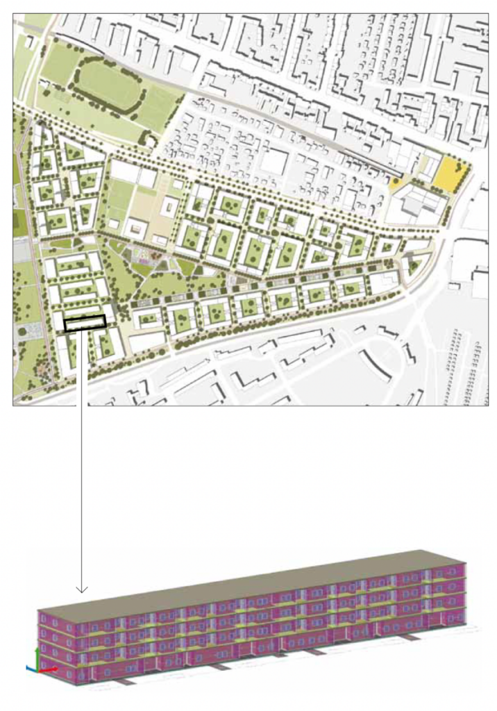 Der Vergleich erfolgte anhand dieses vierstöckigen Gebäudes. Grafik: Tegel Projekt GmbH