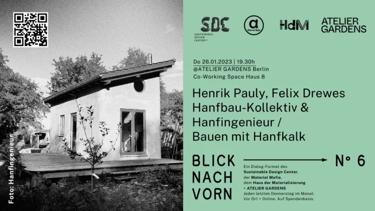 Hybrid! BLICK NACH VORN N°6 – Hanf. Kalk. Bauen. Foto: Hanfingenieur, Montage: SDC e.V.